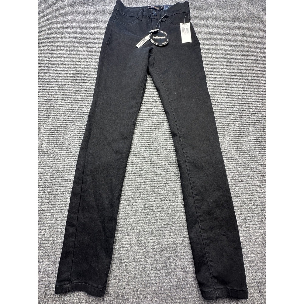Dollhouse Curvy Collection Jeans Womens 1/2 Black Ultra Soft Stretch Christina